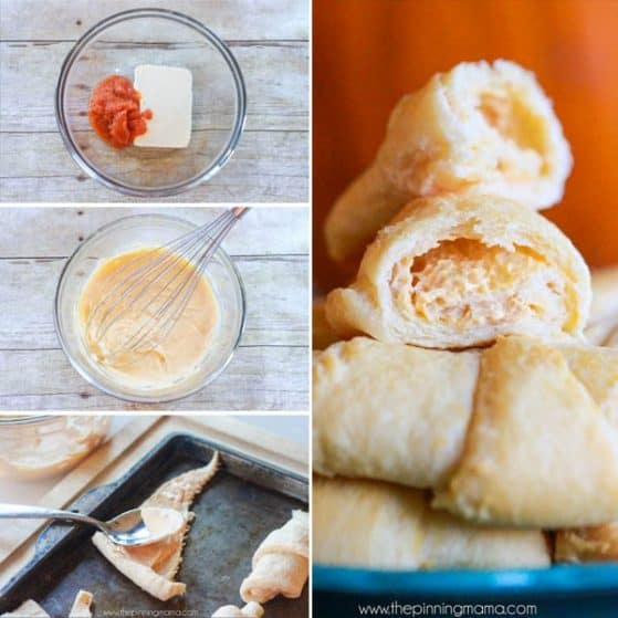 3 ingredient Pumpkin Cream Cheese Crescent Roll Recipe- These are TO DIE FOR Delicious! Perfect for fall and Thanksgiving breakfast idea!