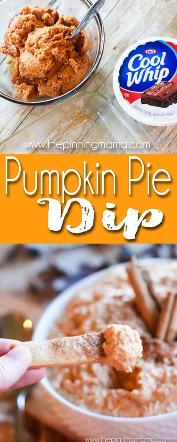 Pumpkin Pie Dip recipe - this is perfect to bring instead of pie for people to snack on all day or use leftover pie to make something new and yummy!