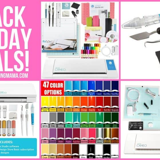 Silhouette CAMEO Black Friday Deals - Lowest prices on cutting machines - no coupon code needed. Silhouette CAMEO 3 machines and bundles on sale!