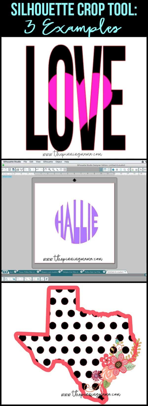 4 AWESOME ways to use the SIlhouette Crop tool!!! Learn how to design any craft you can imagine in the Silhouette Studio software!