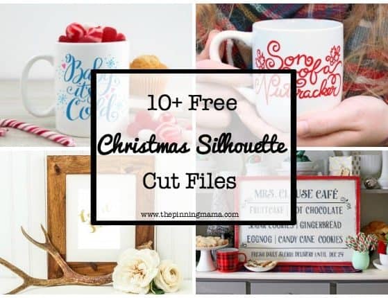 10+ Free Christmas Silhouette Cut Files | www.thepinningmama.com