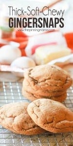 These are the thickest and softest gingersnaps that I have ever made, I love this recipe!