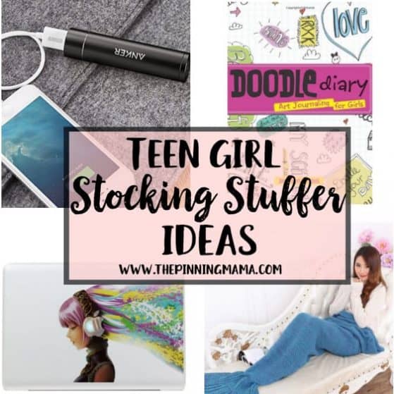 Absolutely LOVE this list of stocking stuffer ideas for teen girls. These are perfect for inexpensive and quality gifts to fill up a stocking for a picky teen.