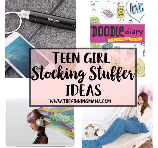 Absolutely LOVE this list of stocking stuffer ideas for teen girls. These are perfect for inexpensive and quality gifts to fill up a stocking for a picky teen.