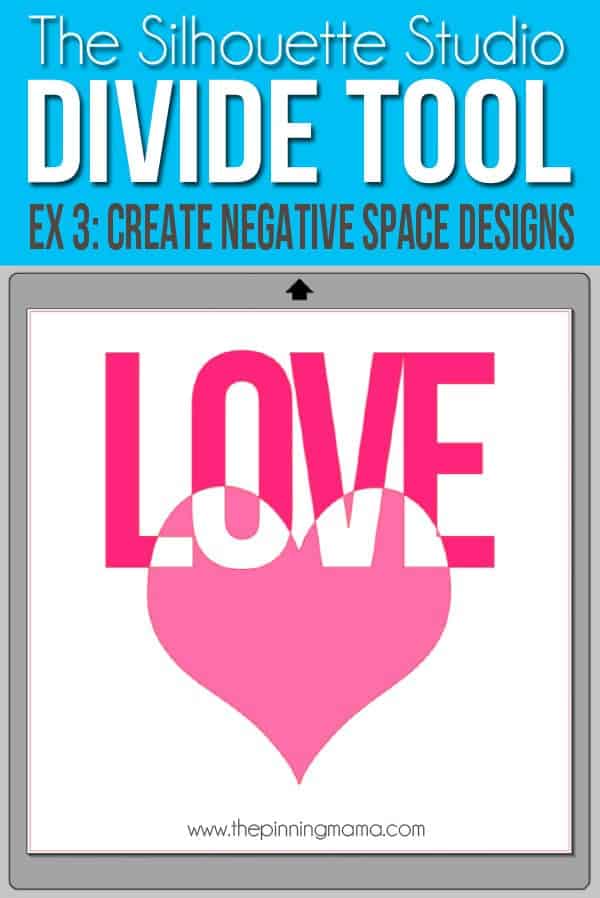 Use the divide tool in Silhouette Studio to create designs with negative space.