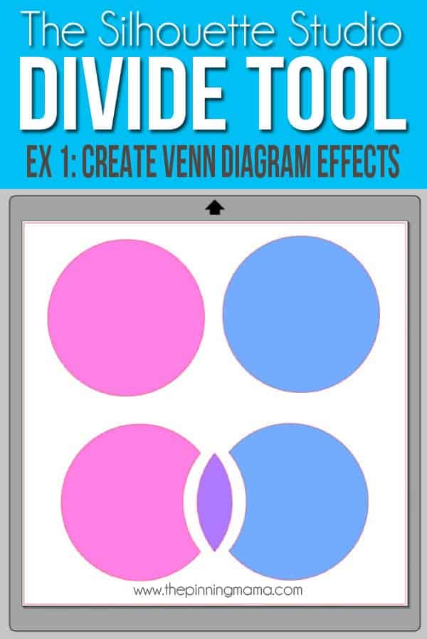 Use the Divide tool to make a venn diagram effect with Silhouette Studio