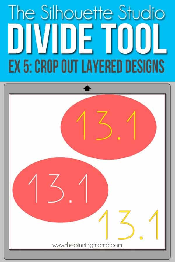 Use the divide tool in Silhouette Studio to crop out areas where vinyl will be layered to create consistent thickness in your final product.