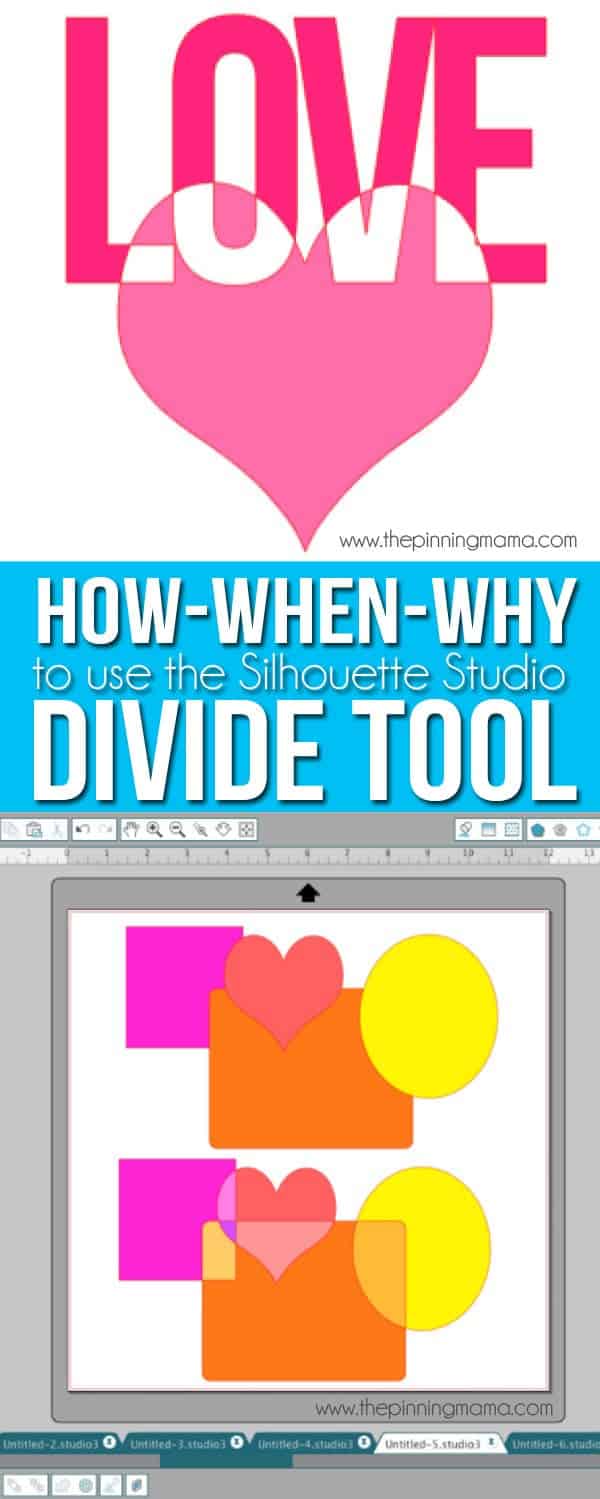 5 ways to use the divide tool to create your own designs for your Silhouette CAMEO!
