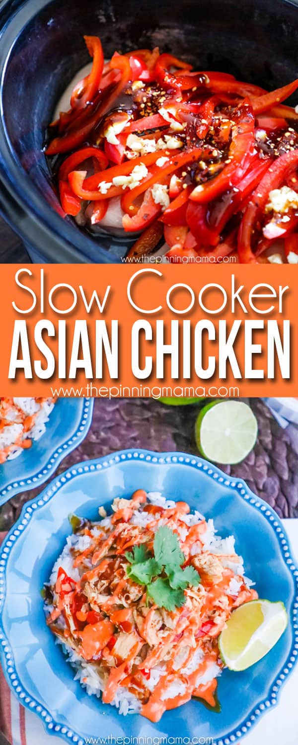 MUST MAKE!! Crock Pot Asian Chicken Recipe - serve these topped with teriyaki sauce and spicy mayo for a delicious and easy weeknight dinner!