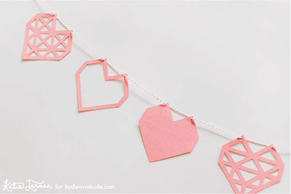 FREE Valentine's Day Silhouette Cut Files - Geometric Heart + Plenty of inspiration and craft ideas for your Silhouette & Cricut Crafting machines!