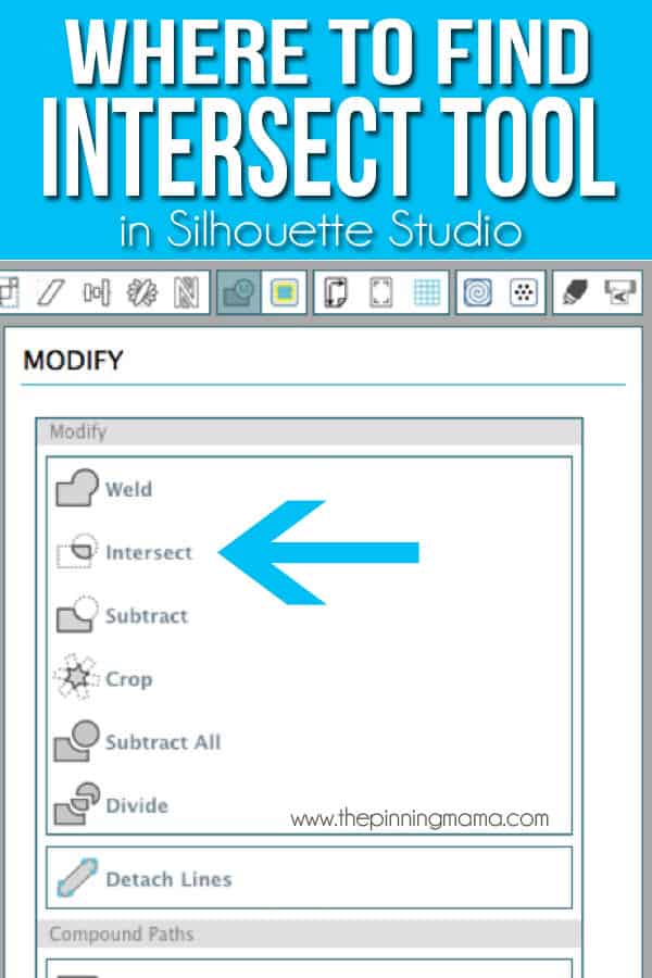 Silhouette Studio - Where to find the Intersect function