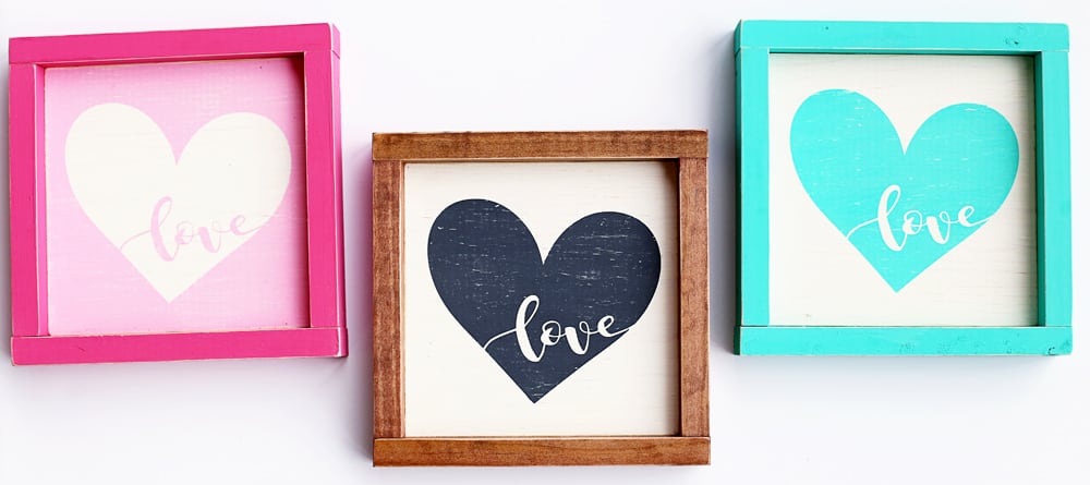 Heart Wooden Sign - Free Silhouette Cut File Perfect for Valentine's day but you could leave it up all year around it is too cute!