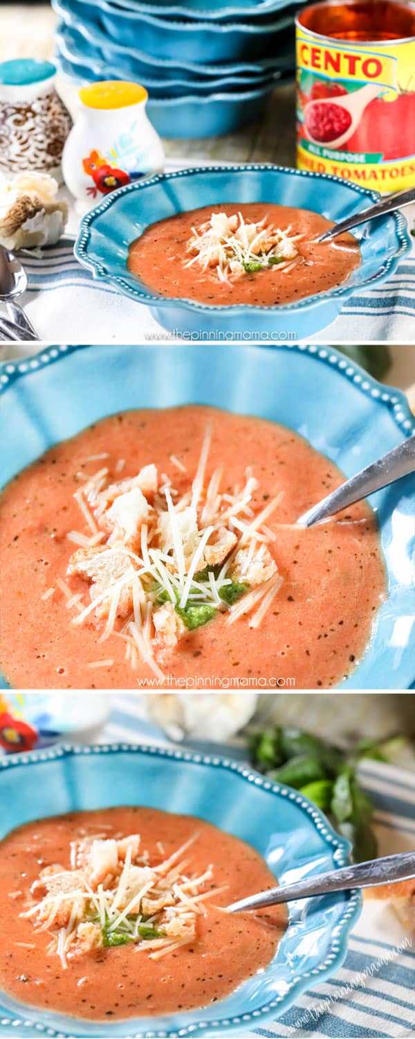 This is AMAZING! Instant Pot Creamy Tomato Soup- Just a few ingredients and a few minutes to this easy soup recipe! Makes a great winter lunch or dinner!