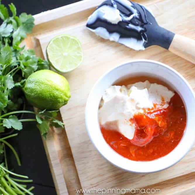 This spicy mayo is the perfect compliment to many asian dishes or even dipping french fries! It combines the zesty flavor of sriracha and lime with the creaminess of mayo for the perfect dipping sauce!
