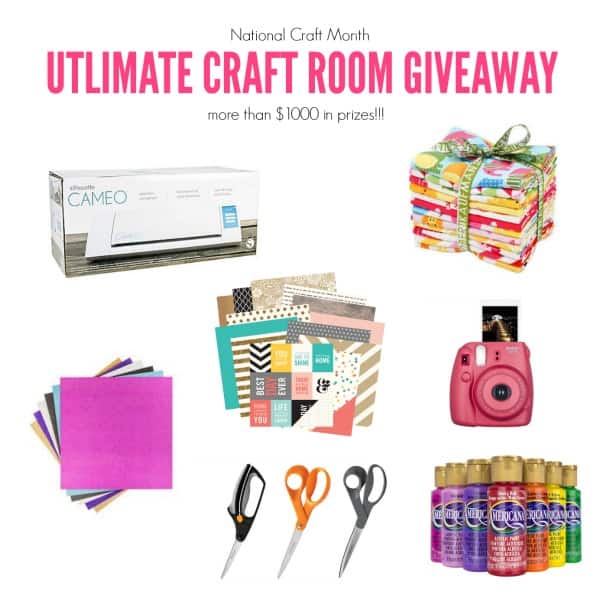 The Ultimate Craft Room Giveaway!  Enough stuff to stock an entire craft room!
