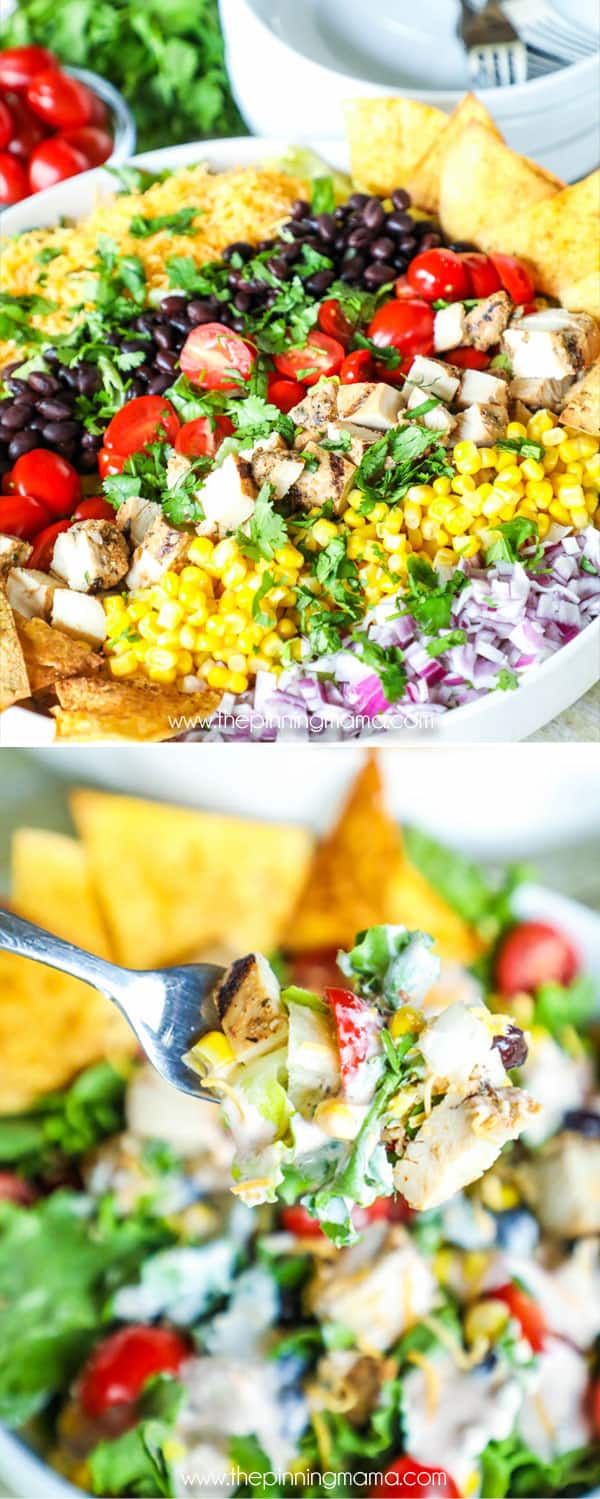 SKinny Southwest Salad Recipe - Packed with flavor but light enough to keep you feeling great!