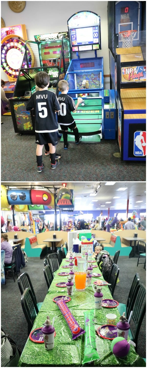 Birthday parties are fun for kids and easy for parents at Chuck E Cheese!