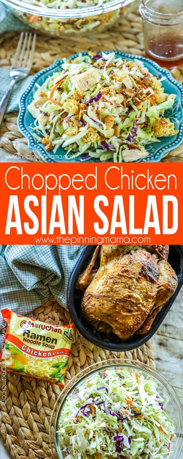 Asian Chopped Chicken Salad Recipe with Ingredients
