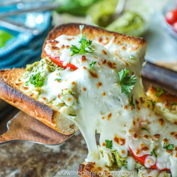 Serving Baked Chicken Caprese Subs