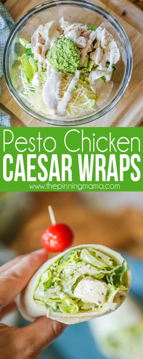 Pesto Chicken Caesar Wraps Recipe