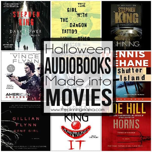 A great list of Audiobook turned movie thrillers for halloween!