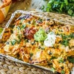 Black Bean & Corn Loaded Chicken Nachos