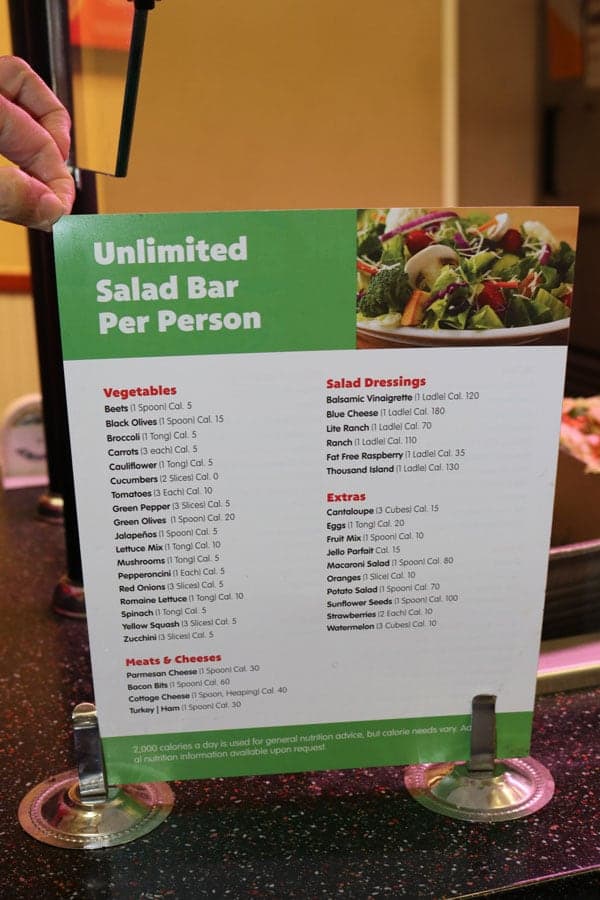 Salad Bar options
