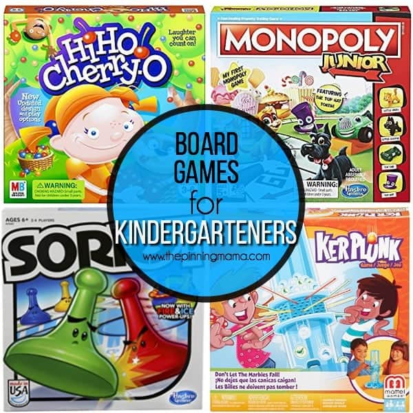 kindergarteners list of board games
