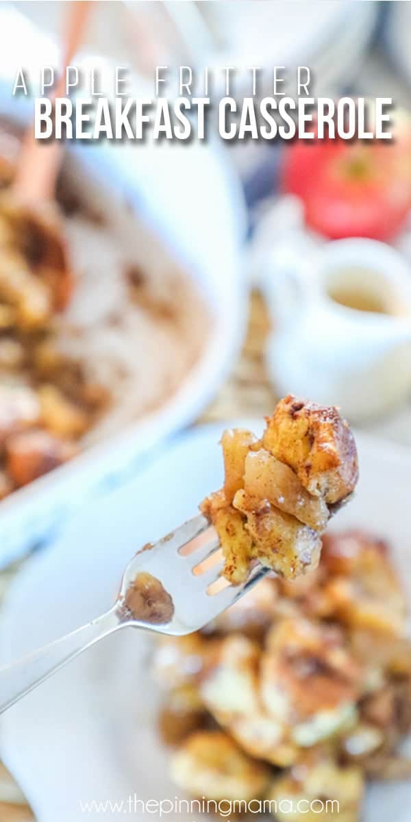 Taking a bit of apple breakfast casserole