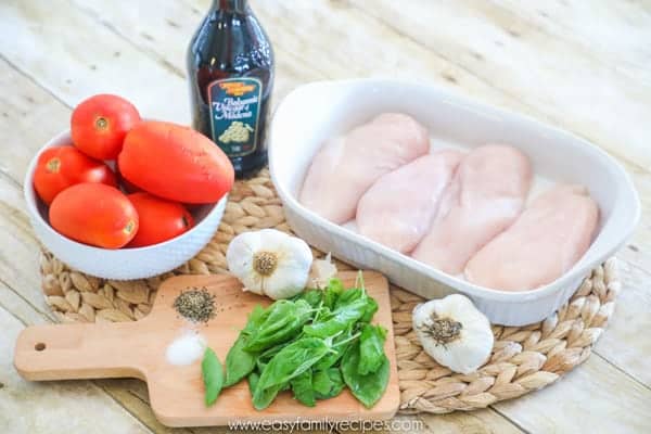 Bruschetta Chicken Bake ingredients