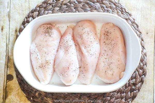 Season Chicken Breasts- Bruschetta Chicken step 1