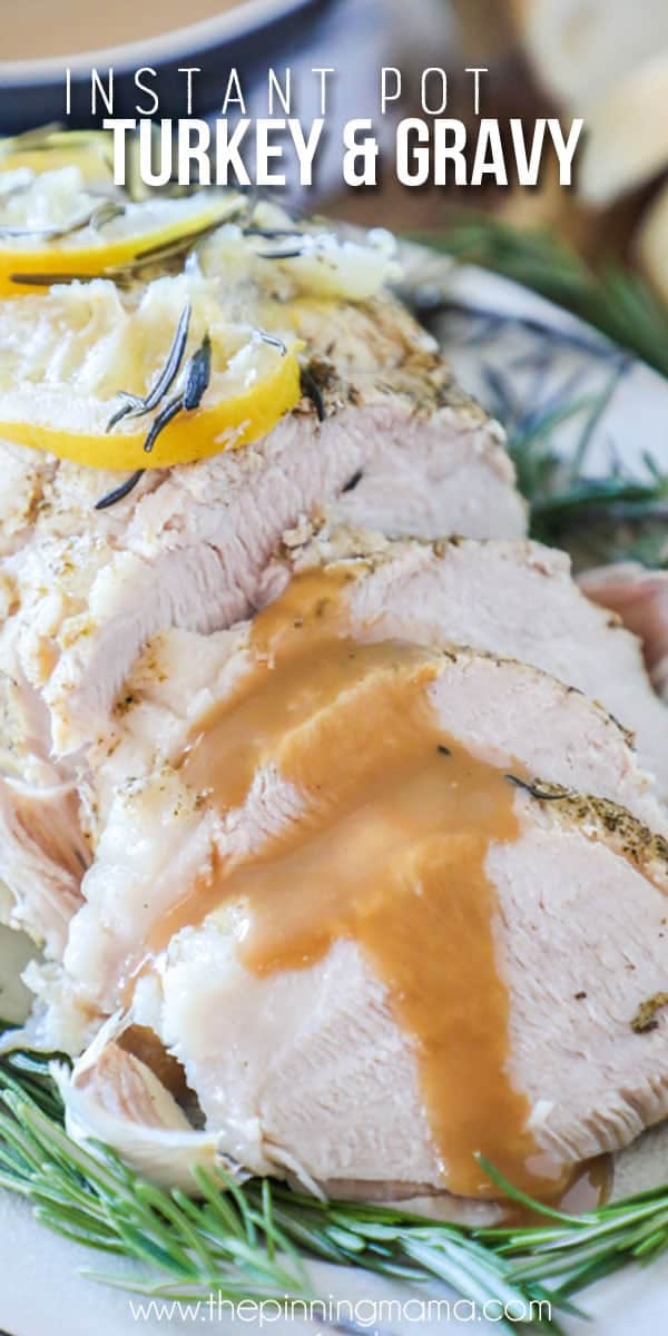 Pressure Cooker Turkey Sliced with Gravy