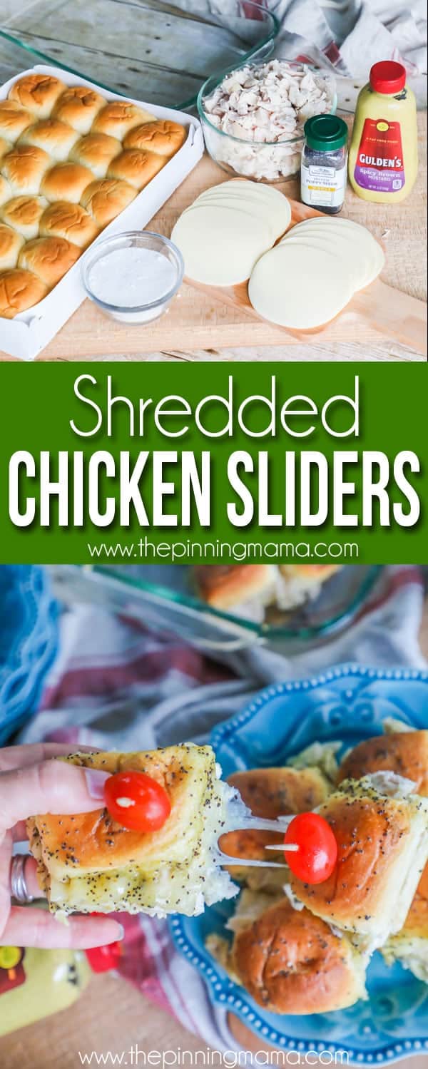 Shredded Chicken Sliders