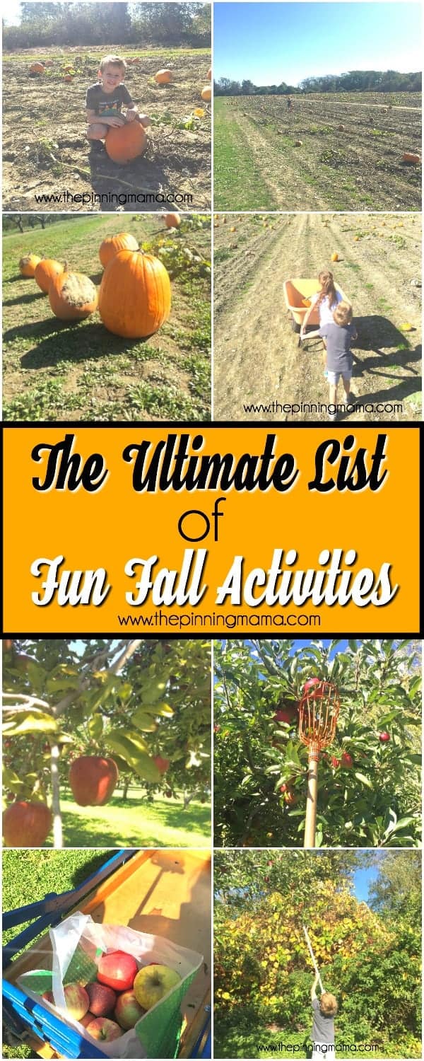 fall bucket list for the family