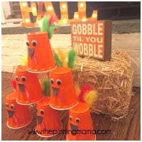 turkey bowling craft for school party