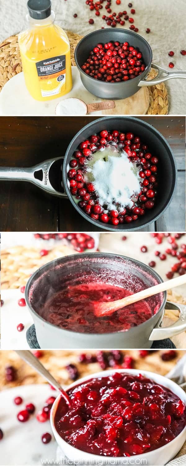 How to make homemade cranberry sauce step by step