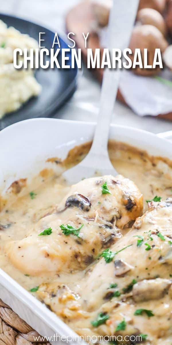 Easy Chicken Marsala - Baked in One Dish!
