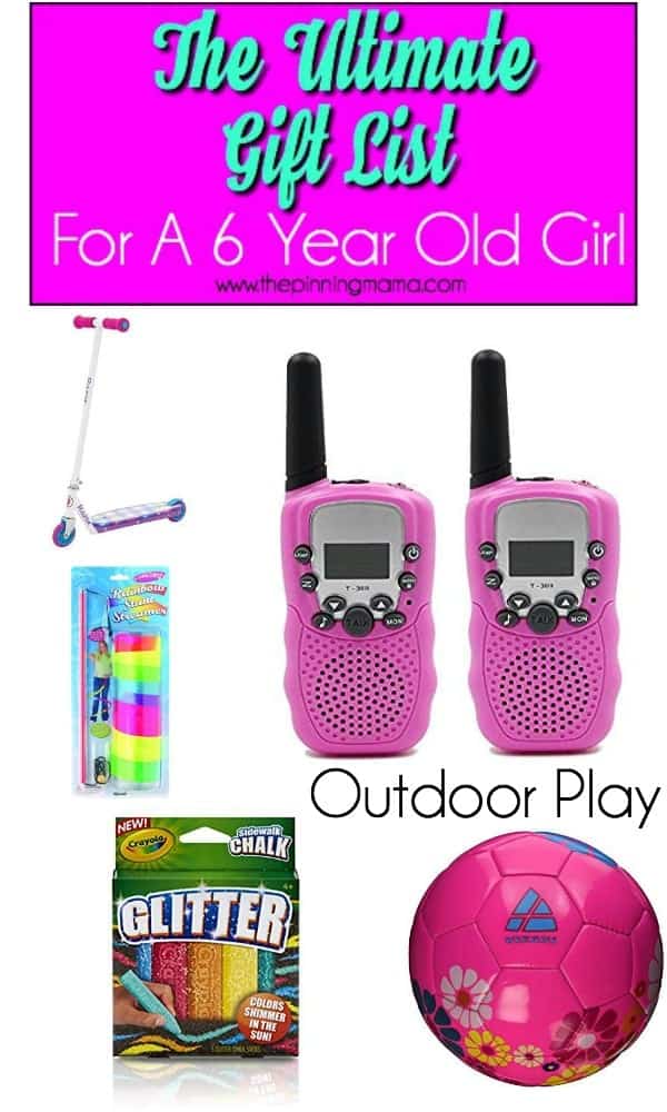 giant list of outdoor gift ideas for a 6 year old girls, outdoor play