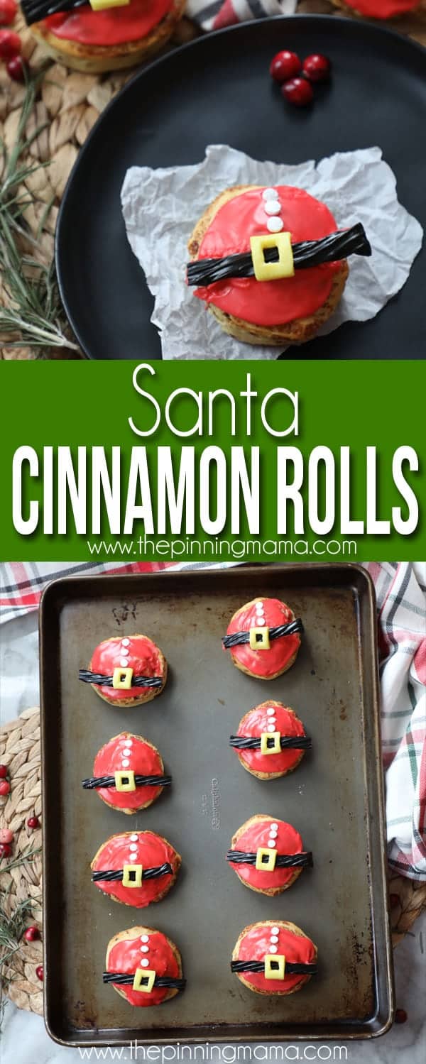 Easy Santa Cinnamon Rolls
