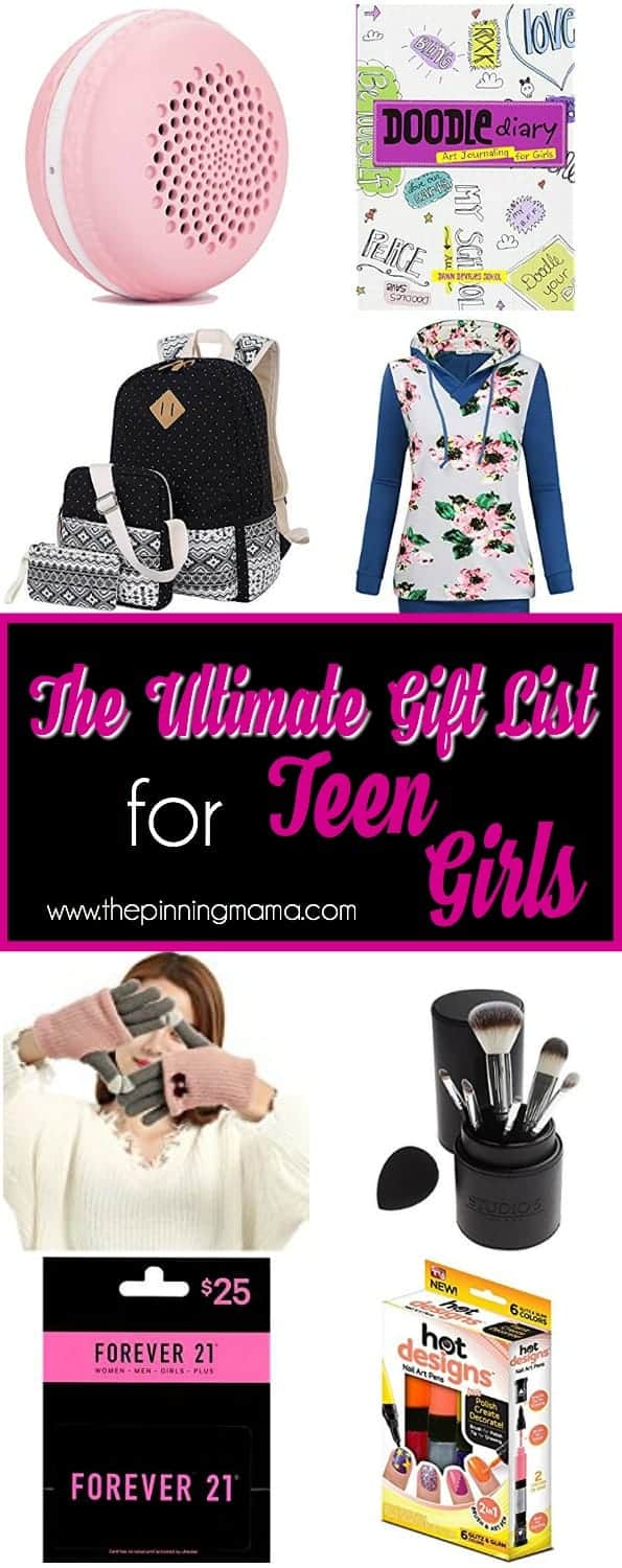Huge list or Gift ideas for Teen Girls