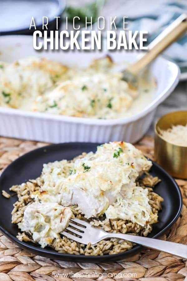 Artichoke Chicken served with rice
