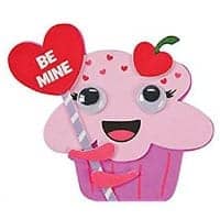 Be mine cupcake craft for school parties.