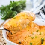Serving Buffalo Chicken Casserole