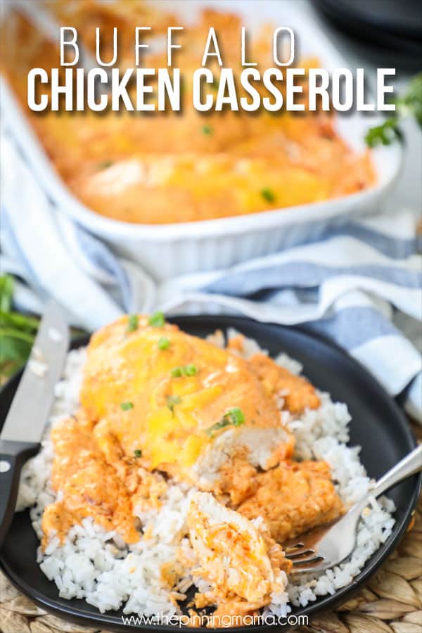 Buffalo Chicken Casserole with rice