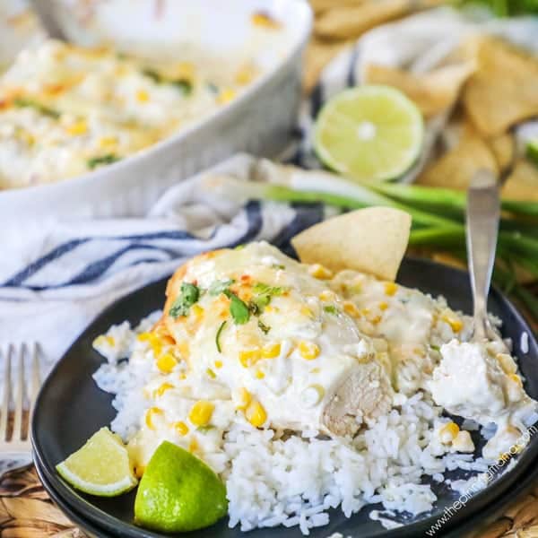 Fiesta Chicken with Lime served with rice