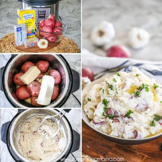 Instructions for mashed potatoes in the Instant Pot