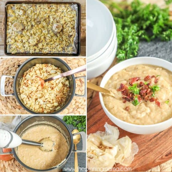 Step by Step Whole 30 Cauliflower Soup