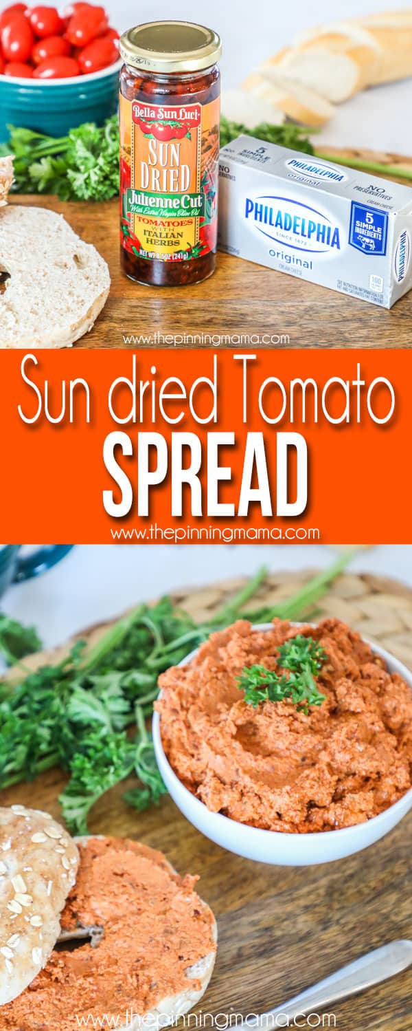 Sun dried tomato spread
