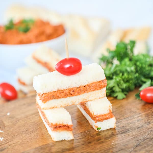 Sun Dried Tomato Finger Sandwiches