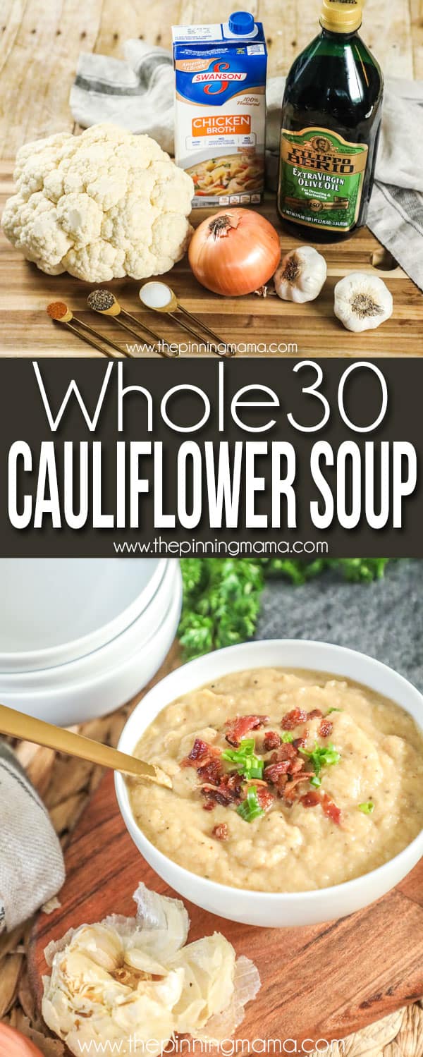 Whole30 Cauliflower Soup recipe